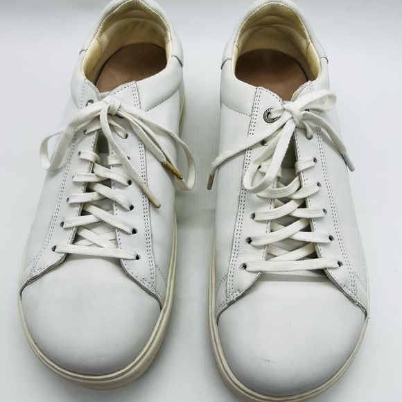 BIRKENSTOCK MEN’S WHITE LEATHER LACE UP SNEAKERS SIZE 12 - Picture 6 of 10